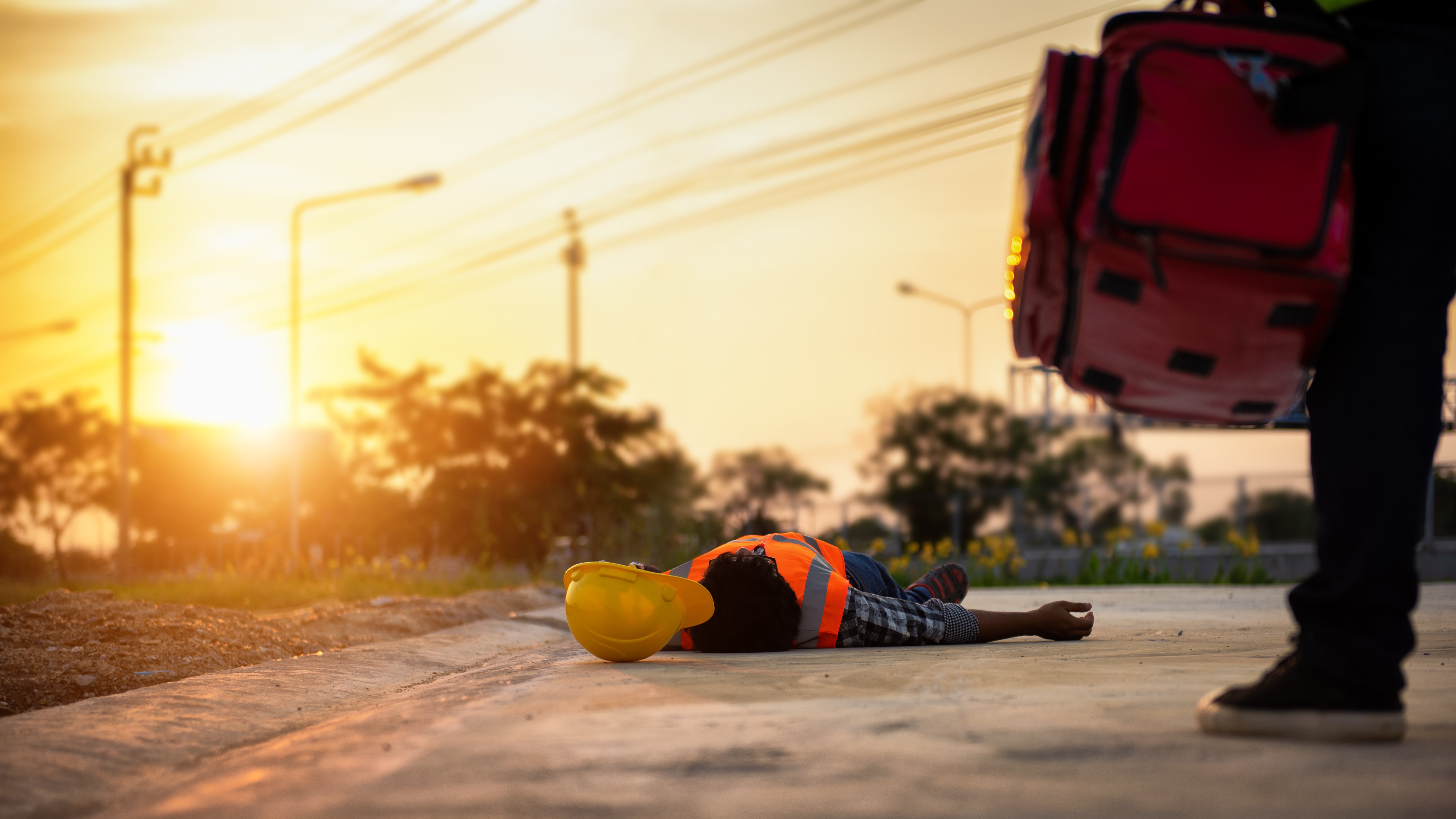 construction worker on ground